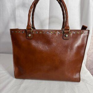 Patricia Nash Tote 100% full-grain leather  "Heritage Tan"